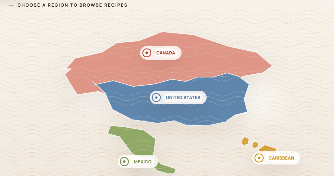 Cookbook region map view